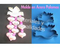 Cortante en acero palomas dove molde Para decorar mini tortas cu