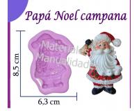 Molde silicona Papá noel campana Santa para pasta flexible