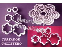 Cortador de flores galletero modelado de pasta y repostería flor