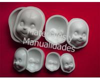 Troquel para foami cara de princesa y muñecas x4