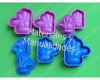 Molde Para fomi guantes disney Termoformar Foamy fimo y pasta