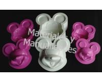 Molde para foamy caras Mickey Mouse  para goma eva 6pz