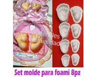 Molde para Foamy pies de bebe Termoforma Para Manualidades Goma