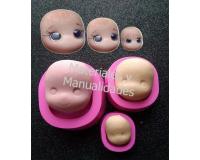 Molde Caras de muñecas X3 Para Manualidades en Pasta Fr