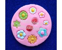 Molde en silicona margaritas rosas y flores para aretes y apliqu