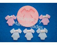 Molde en Silicona body baby shower mamelucos baby para fondant y