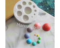Molde en silicona círculos para denarios esfera o perlas