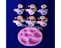 Molde en Silicona ángel muñeca o princesa Niña Para fondant past