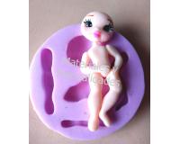Molde en silicona cuerpo completo de muñeca 10cm