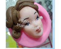 Molde En Silicona Cara De Muñeca Princesa Rostro Humanizado Para