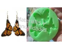 Molde Silicona de mariposas para llaveros en epóxica apliques en