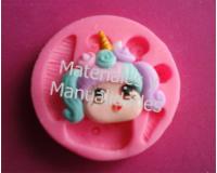 Molde en silicona muñeca cara glotona para decorar pasta fon