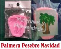 Molde silicona palmeras pesebre navidad en porcelanicrón 1pz