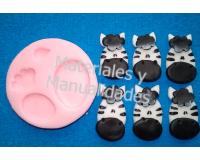 Molde en silicona zebra animales para decorar fondant pasta