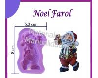 Molde silicona Papá Noel Farol Santa para pasta flexible