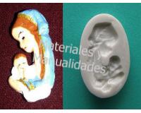 Molde para pasta y recordatorios virgen con niño crea prendedore