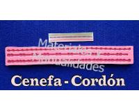 Molde en silicona Cenefa o cordón para decorar pasteles fondant