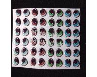 Ojos adhesivos de 1.5cm x 6 pares para tela foami pasta