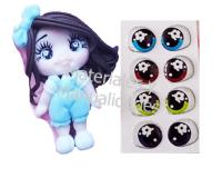 Ojos adhesivos ref.24 de 5mm de relieve 3d sticker 15pz