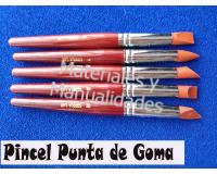 Set Pincel Flexible Punta de goma o silicon plano Redondo pata c