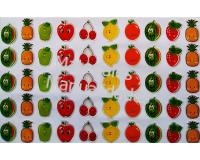 Sticker adhesivo frutas tropicales pines accesorios Apliques 10p