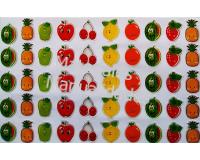 Sticker adhesivo frutas tropicales pines accesorios Apliques 10p