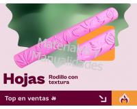 Rodillo texturizador fondant hojas follaje pasta fría