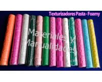 Set Rodillo para texturizar y marcar foami fomy y pasta flexible