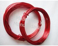 Alambre en Alumino Maleable Rojo 2mm para bisutería manu