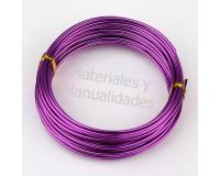 Alambre en Alumino Maleable Violeta 2mm x 10metros para manualid