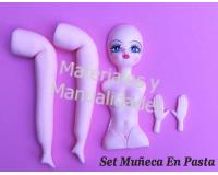 Set Cuerpo Busto de muñeca caras maquilladas piernas y manos