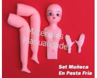 Set Cuerpo Busto de muñeca caras maquilladas piernas y manos