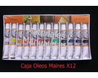 Set 12 Pinturas Al Oleos Maries colores Mate para arte pintura y