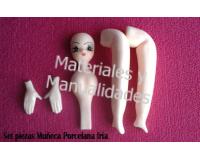 Set partes de muñeca maquilladas piernas y manos