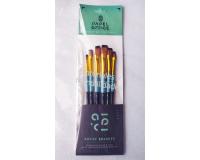 Set 6 pincel plano surtidos para acuarela oleos y acrílicos