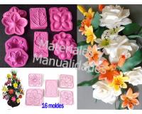 Set Moldes Flores primavera Para Fomi Rosa margarita cerezo hoja