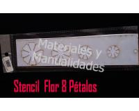 Stencil FLor 8 pétalos plantilla para artes pasta y repuja