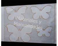 Stencil plantilla Mariposas x4 Para estarcido en man