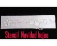 Stencil Cenefa Navidad hojas plantilla para artes pasta y repuja