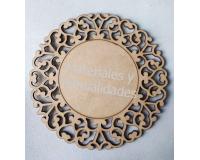 Tabla de madera de 12cm marco corte laser para decorar