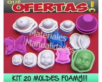 Oferta set 20 termoformas para fomy decora pasta o fimo