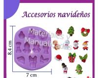 Molde en silicona Accesorios navidade miniatura