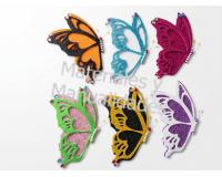 Adornos 3d mariposas escarchada para fiestas flores y pines