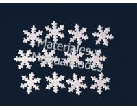 Set 12 Apliques adornos estrella copo de nieve 2.5cm para navida
