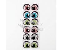 Ojos adhesivos de 2cm para muñecos y artesanías x6pz