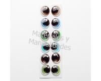 Ojos adhesivos de 2cm para munecos ref133