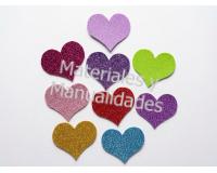 12 Figuras en fomy Corazón manualidades goma eva amor y amistad