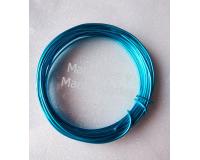 Alambre en aluminio de 2mm grueso Maleable azul aguamarina dorad