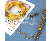 Alambre en Alumino Maleable dorado de 2mm