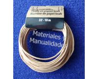 Alambre de Papel kraft tono Marrón Claro Maleable 10mts para bis